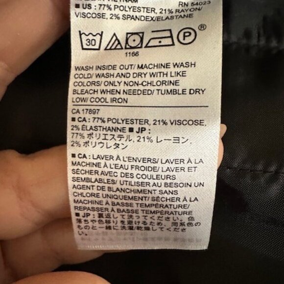 Banana Republic Women's 16 Avery Pants Slacks Black Pinstripe Cloth Tie Waist NW - Picture 7 of 7